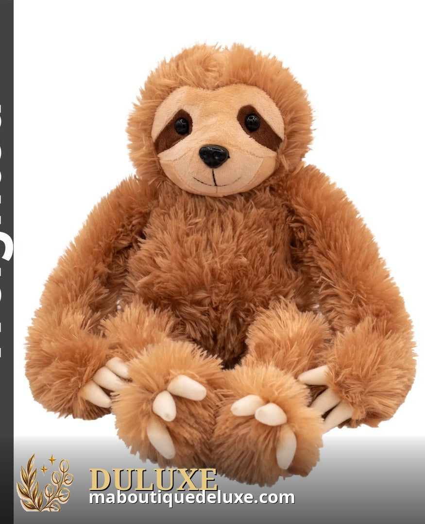 Peluche lestée paresseux aux grands bras câlins, tissu tout doux