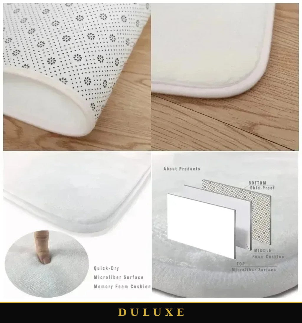 Dessous antidérapant et épaisseur du tapis de Noël DULUXE, finitions soignées